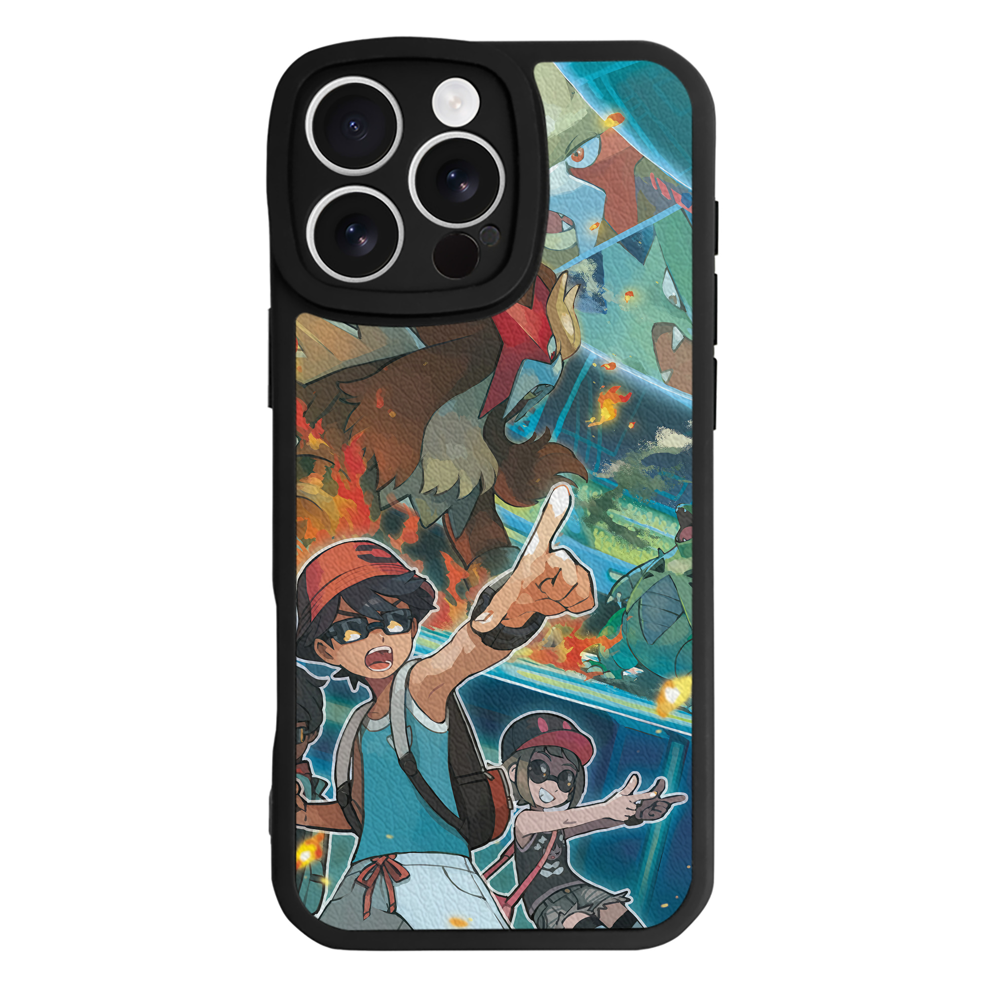 （画像用） ポケットモンスター Pokémon 【iPhone 16シリーズ対応】シリコンスマホケース（レザー調） 材質：シリコン